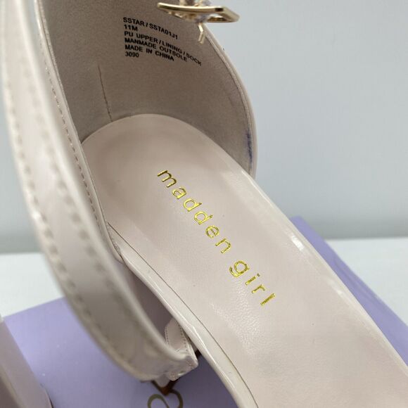 Madden Girl STAR Block Heel Platform Sandal Ankle Strap Square Toe Pink Size 11 - Picture 6 of 13